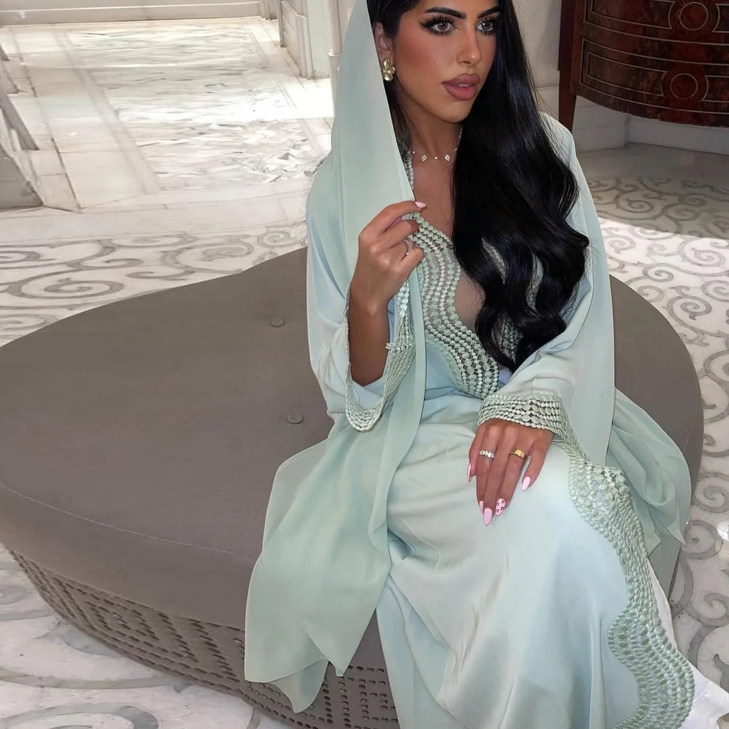 Abaya Longue Élégance Dubaï ✨