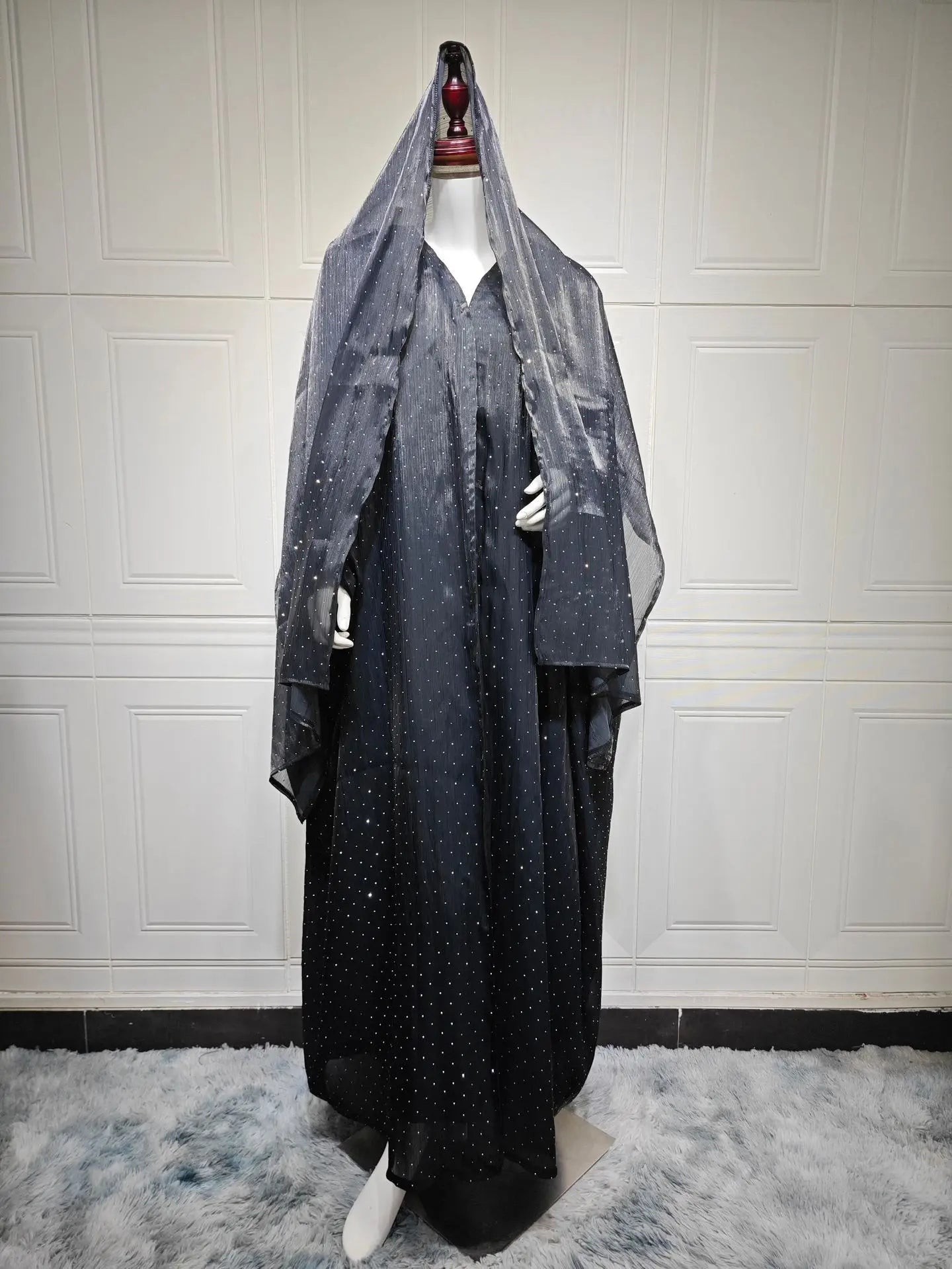 Abaya Ouverte sur le Devant Style Dubaï