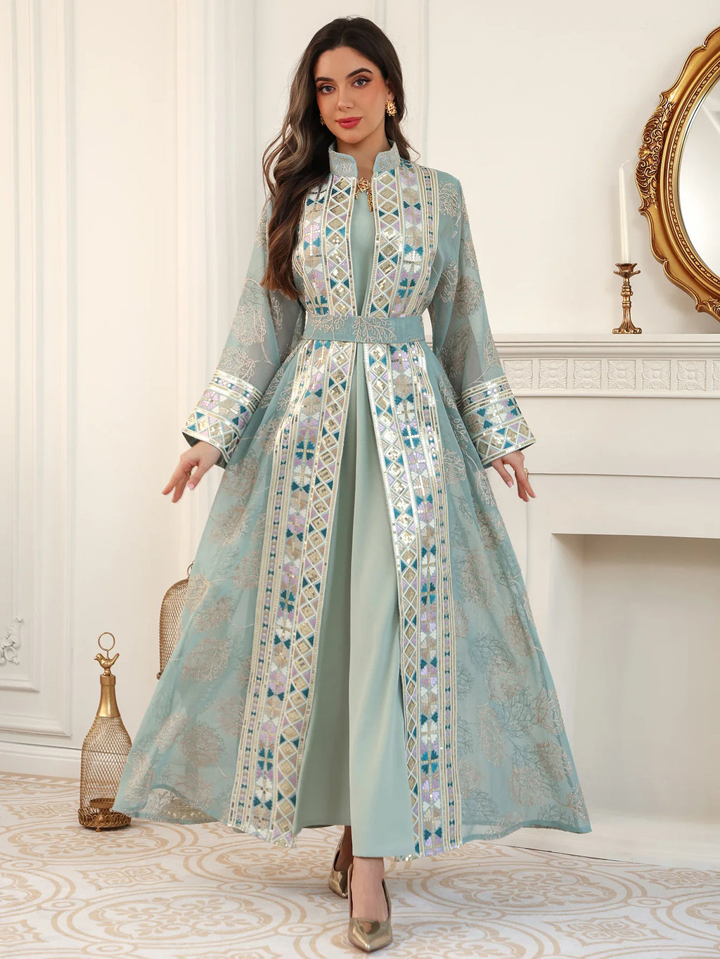 Abaya ensemble 2 pièces élégante
