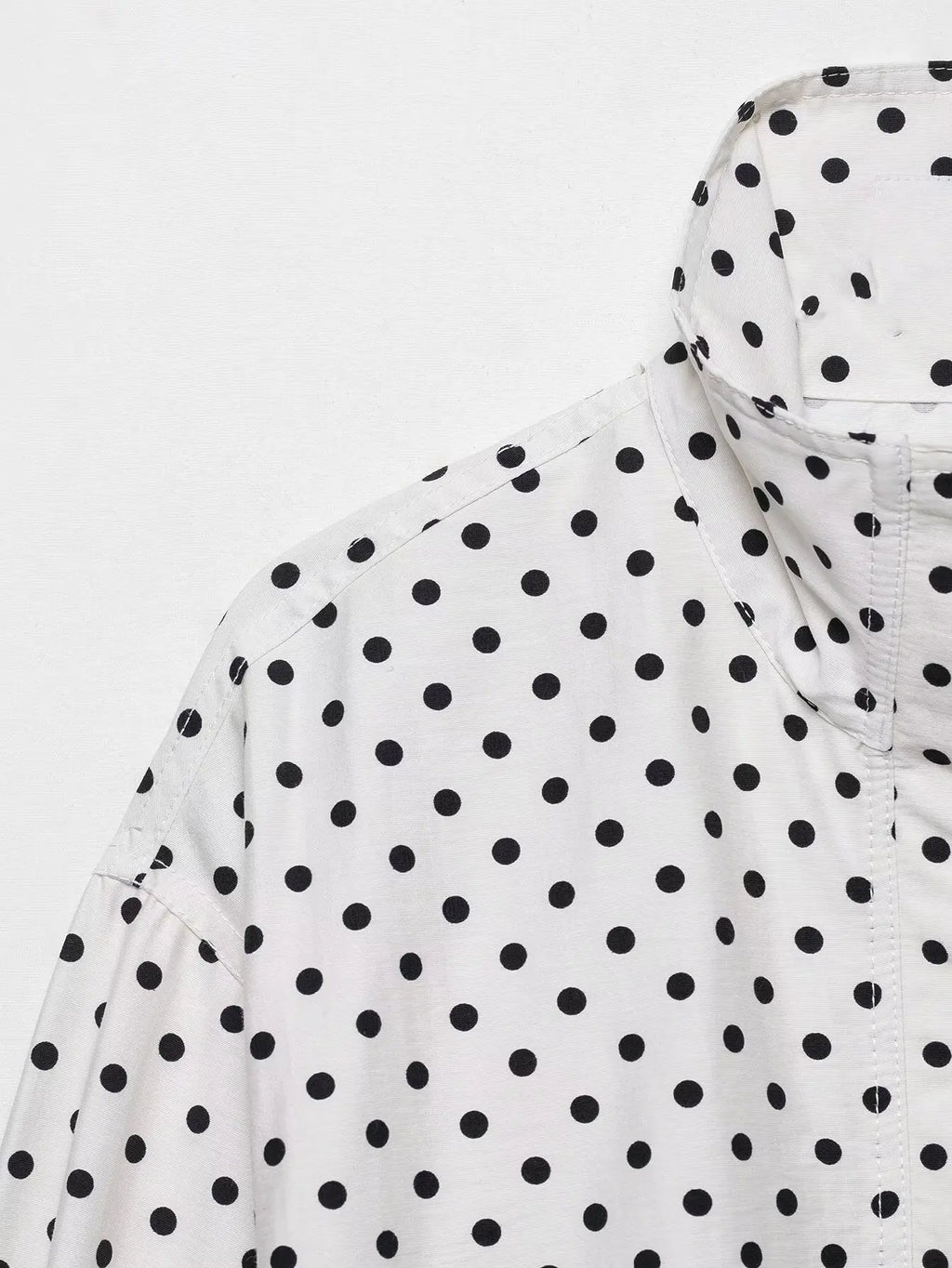 HH femme automne manches longues col roulé fermeture éclair avec poches cordon manteaux décontractés femmes mode à pois imprimé veste