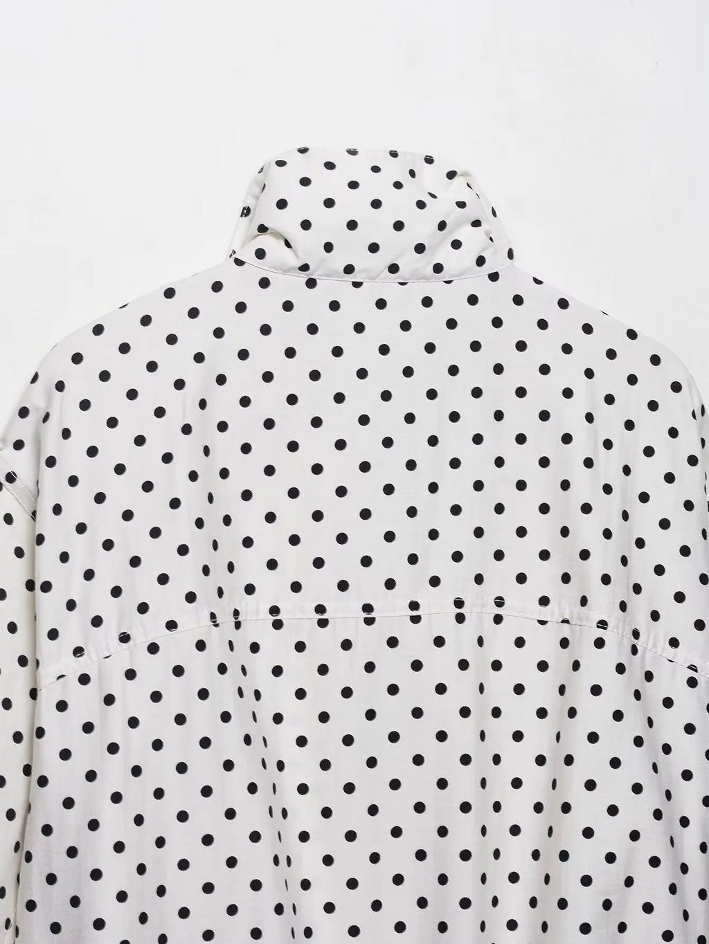 HH femme automne manches longues col roulé fermeture éclair avec poches cordon manteaux décontractés femmes mode à pois imprimé veste