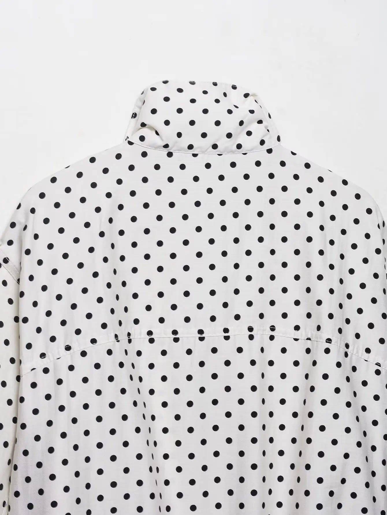HH femme automne manches longues col roulé fermeture éclair avec poches cordon manteaux décontractés femmes mode à pois imprimé veste