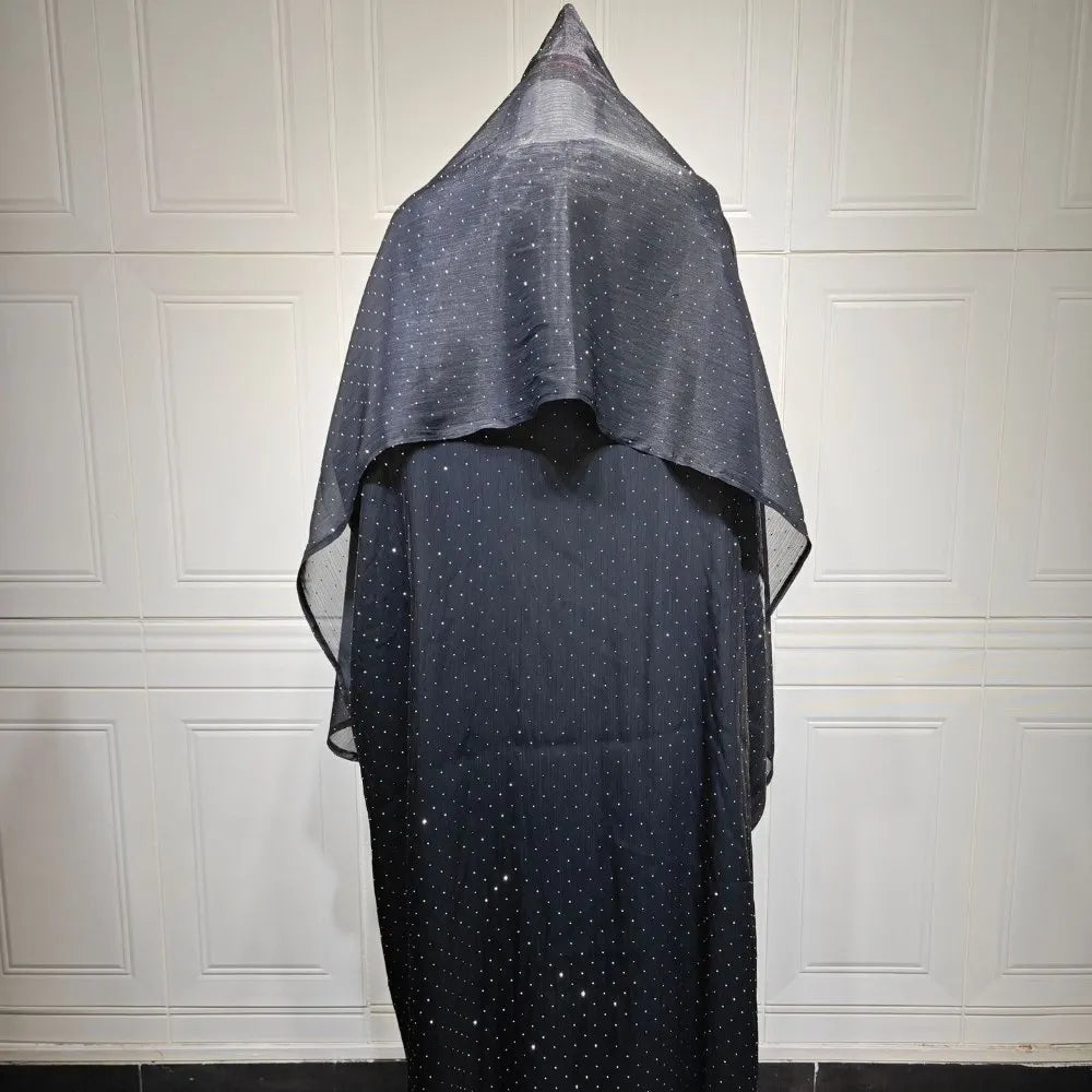Abaya Ouverte sur le Devant Style Dubaï