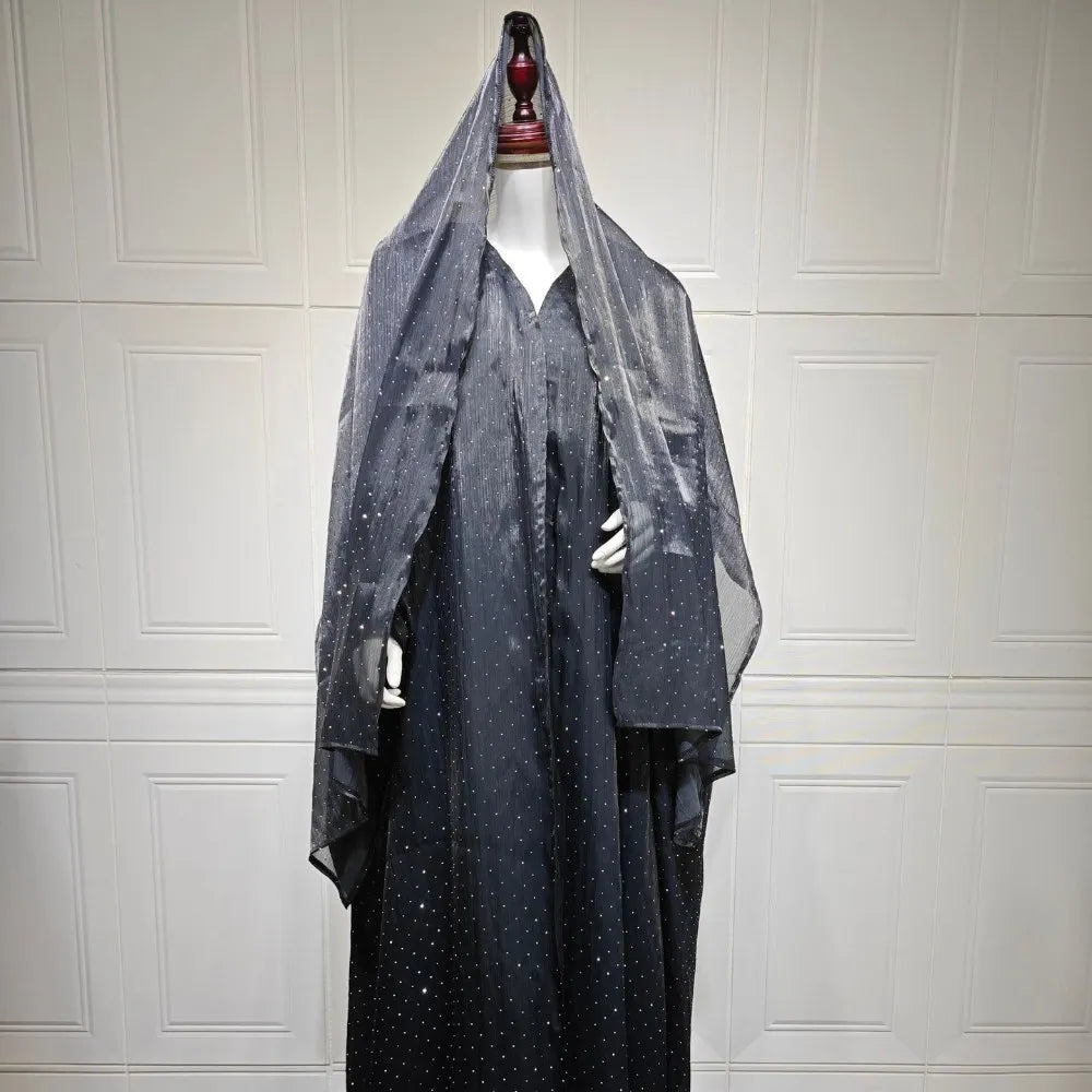 Abaya Ouverte sur le Devant Style Dubaï