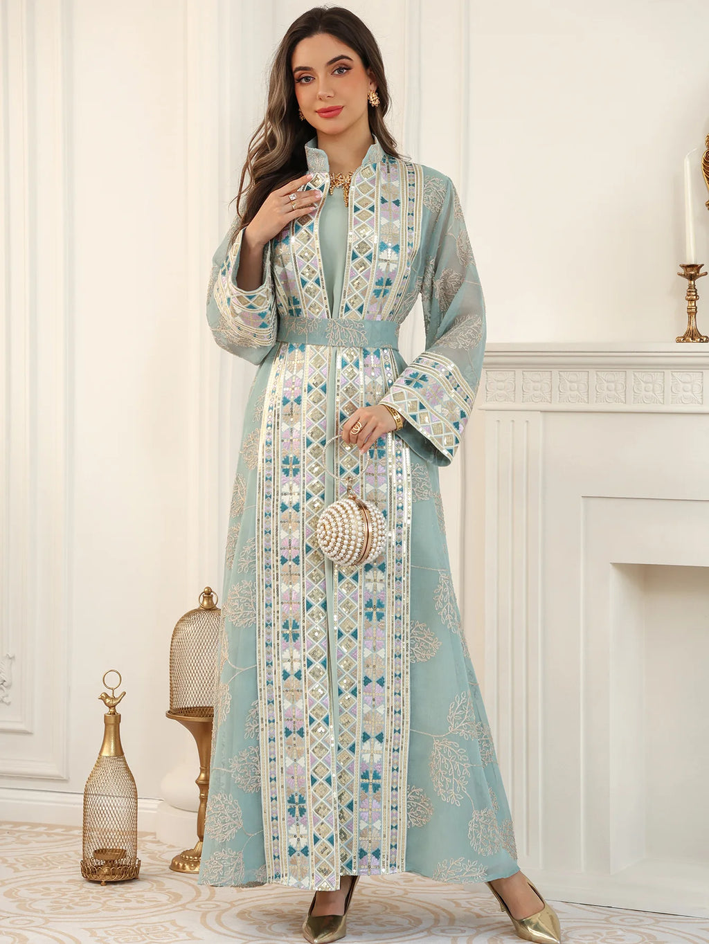 Abaya ensemble 2 pièces élégante