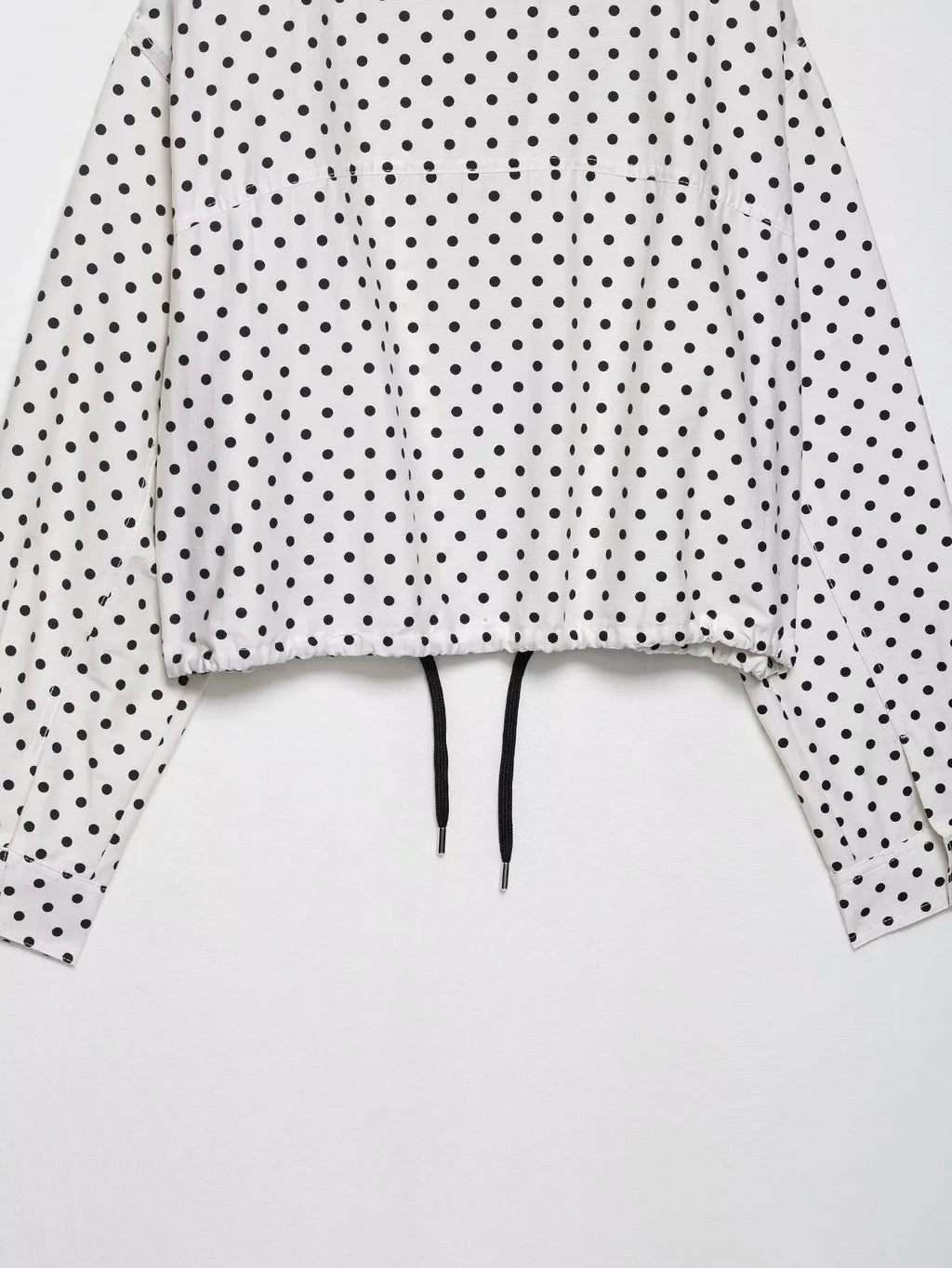 HH femme automne manches longues col roulé fermeture éclair avec poches cordon manteaux décontractés femmes mode à pois imprimé veste