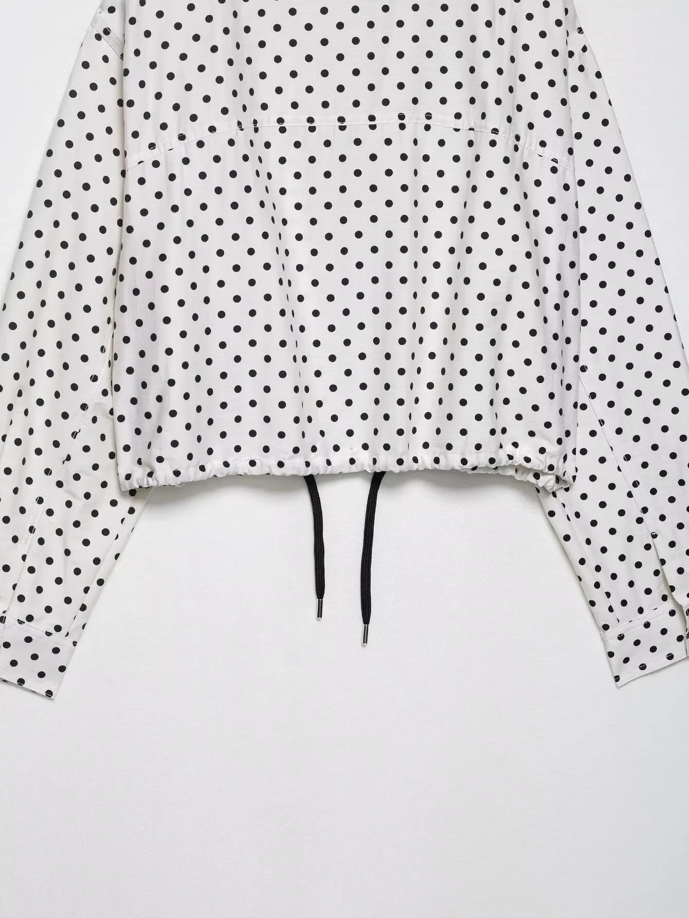 HH femme automne manches longues col roulé fermeture éclair avec poches cordon manteaux décontractés femmes mode à pois imprimé veste