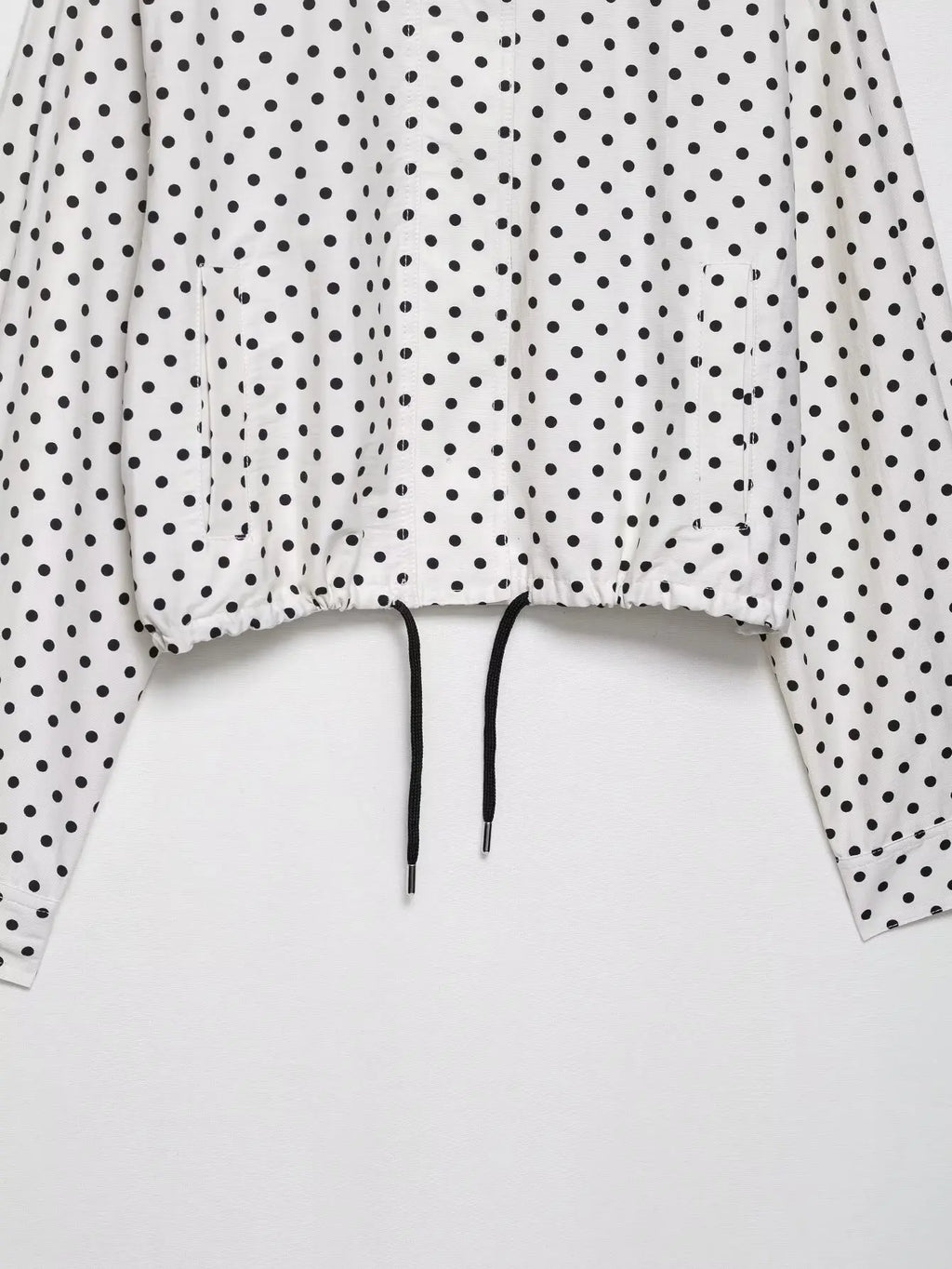HH femme automne manches longues col roulé fermeture éclair avec poches cordon manteaux décontractés femmes mode à pois imprimé veste