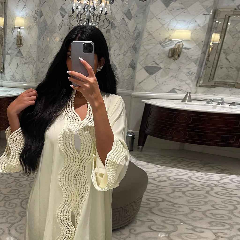 Abaya Longue Élégance Dubaï ✨