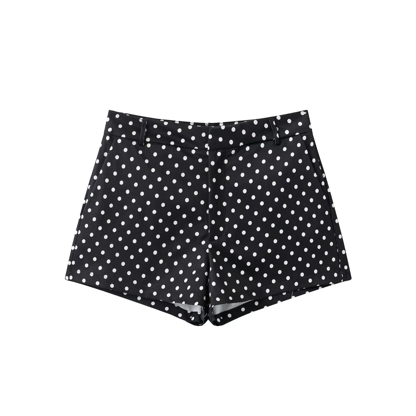 HH femme automne manches longues col roulé fermeture éclair avec poches cordon manteaux décontractés femmes mode à pois imprimé veste