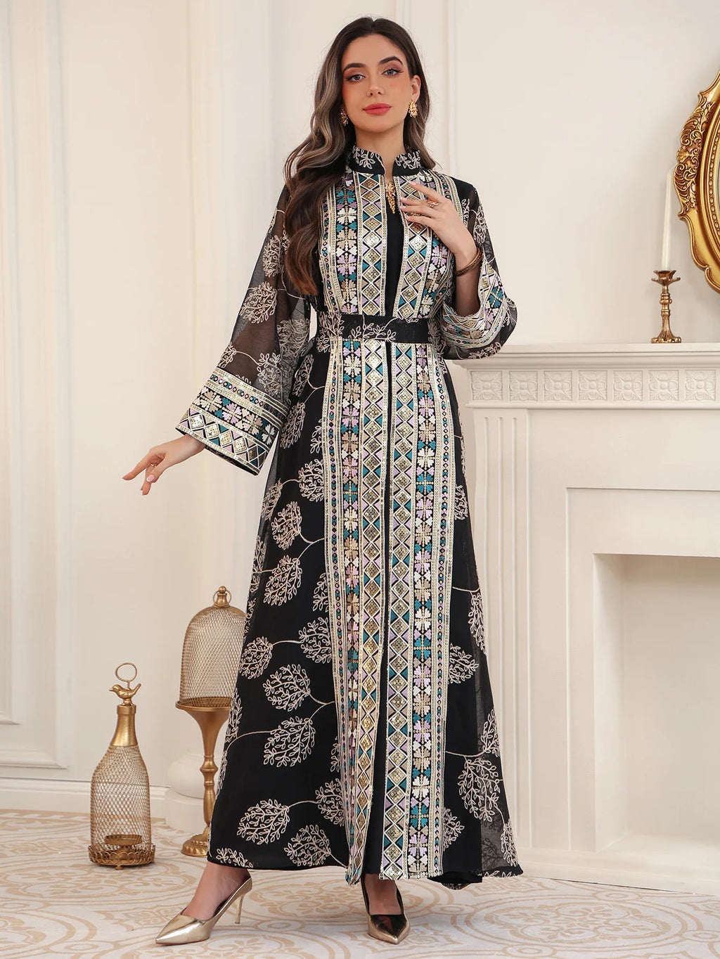 Abaya ensemble 2 pièces élégante