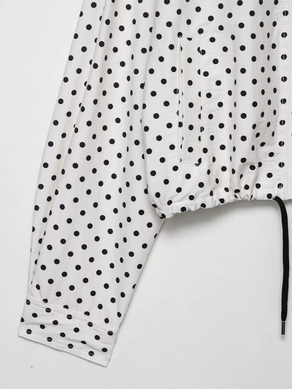 HH femme automne manches longues col roulé fermeture éclair avec poches cordon manteaux décontractés femmes mode à pois imprimé veste