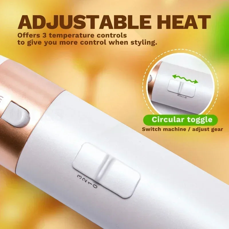 Brosse Chauffante 5-en-1 – Lisseur & Boucleur