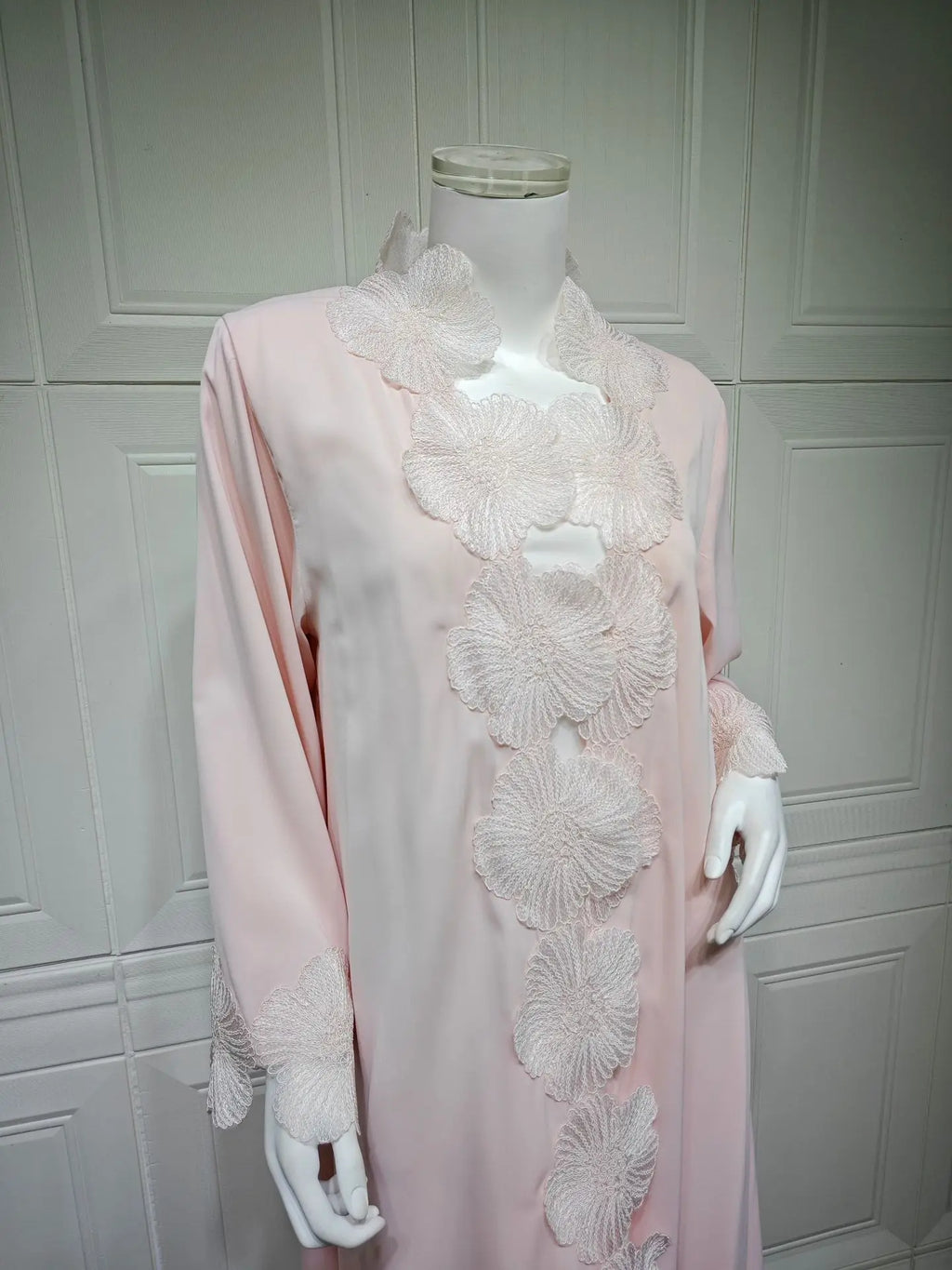 Abaya Élégante Florale Patchwork ✨