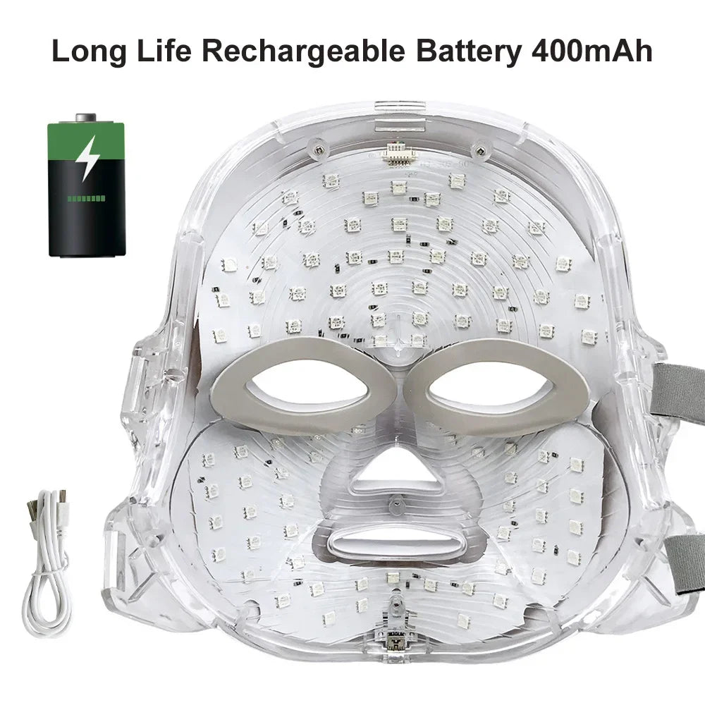 Masque LED Visage LAYAR – Thérapie Lumière Anti-Âge & Anti-Acné