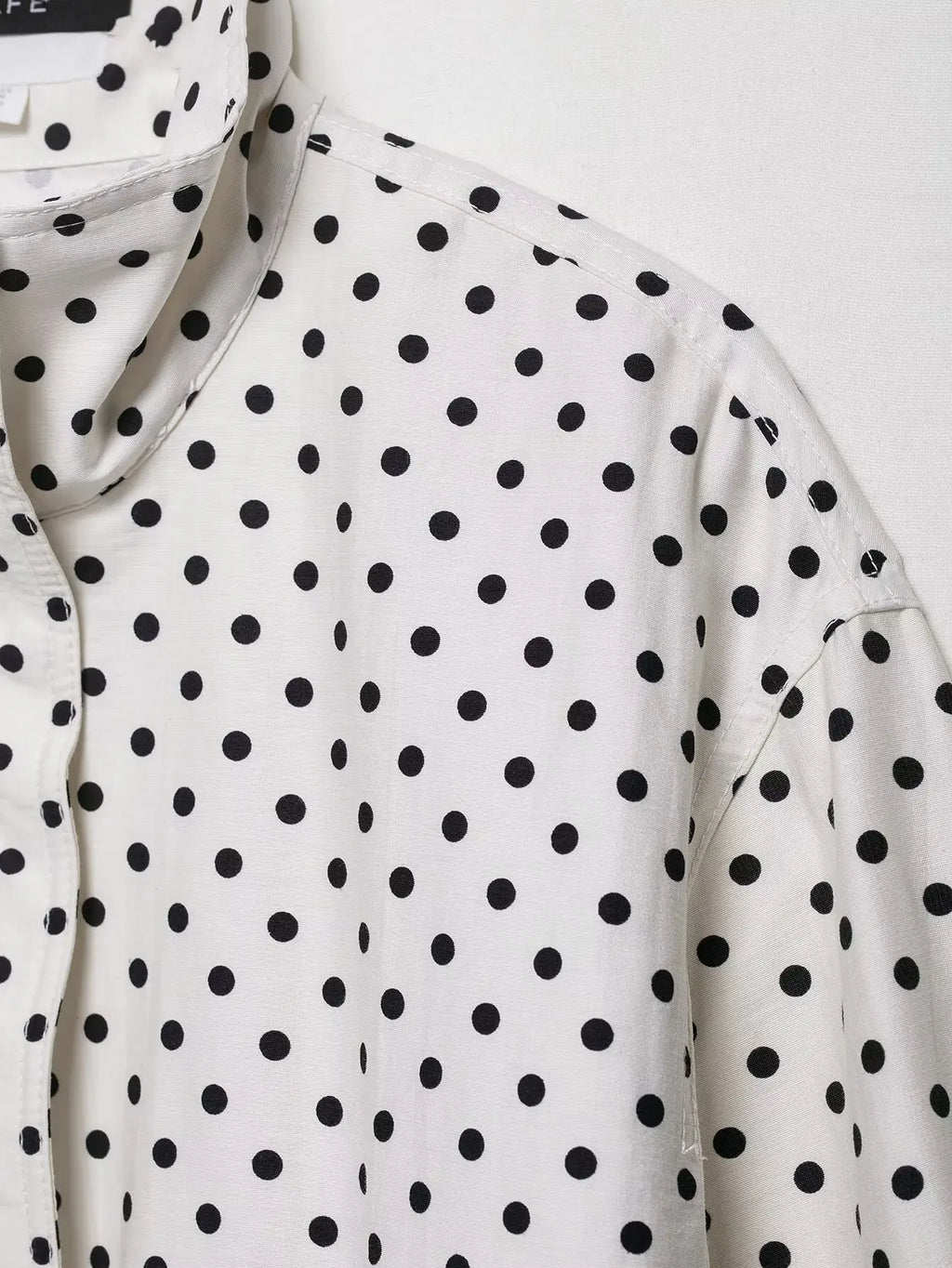 HH femme automne manches longues col roulé fermeture éclair avec poches cordon manteaux décontractés femmes mode à pois imprimé veste
