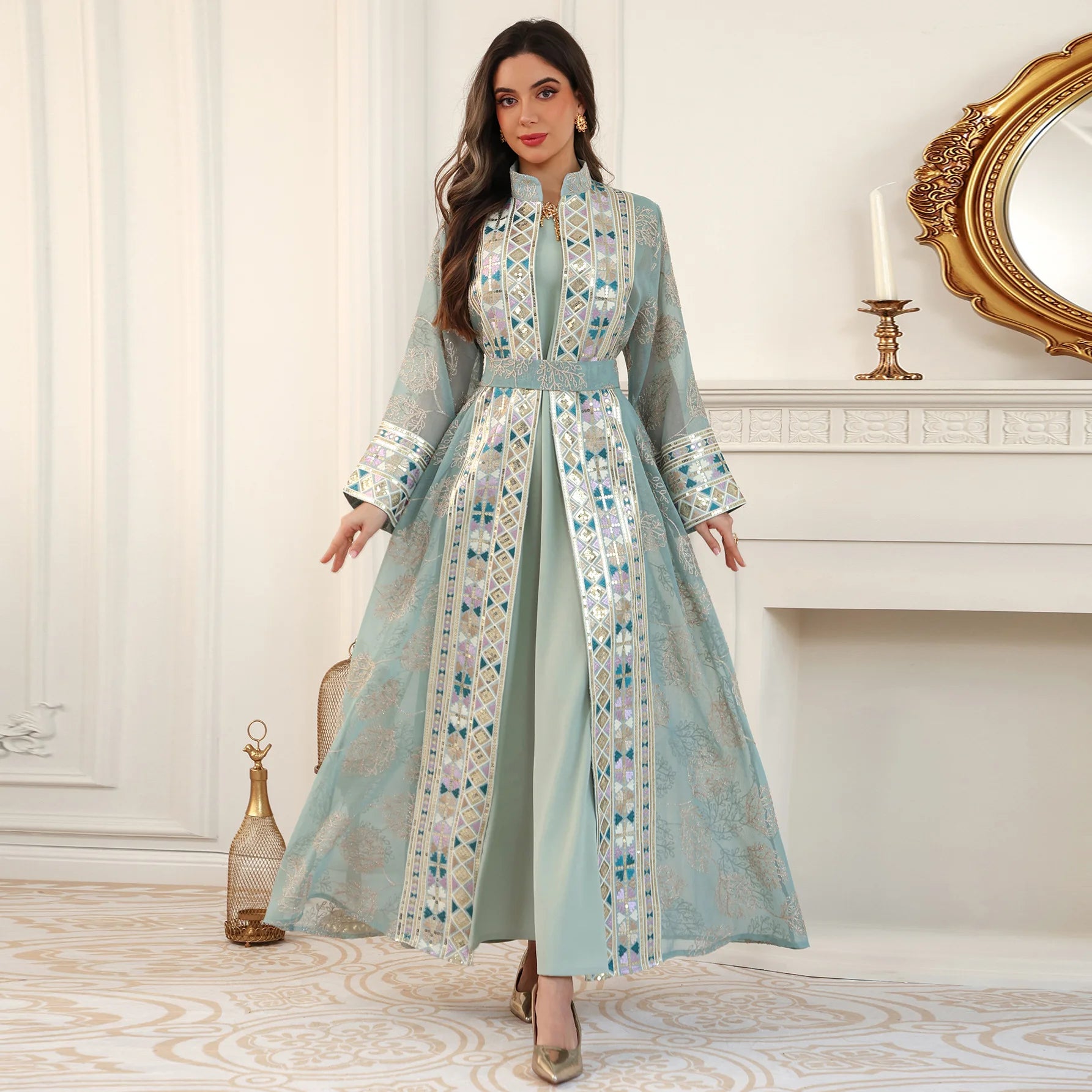 Abaya ensemble 2 pièces élégante