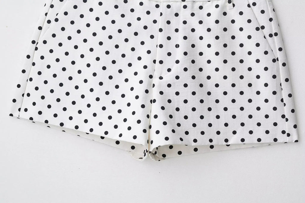 HH femme automne manches longues col roulé fermeture éclair avec poches cordon manteaux décontractés femmes mode à pois imprimé veste