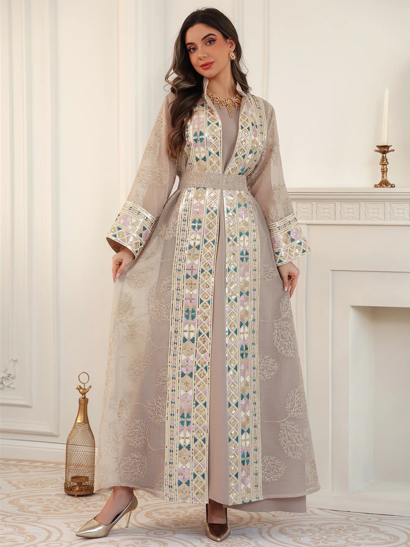 Abaya ensemble 2 pièces élégante