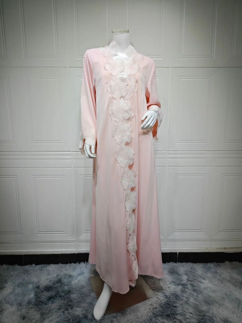 Abaya Élégante Florale Patchwork ✨