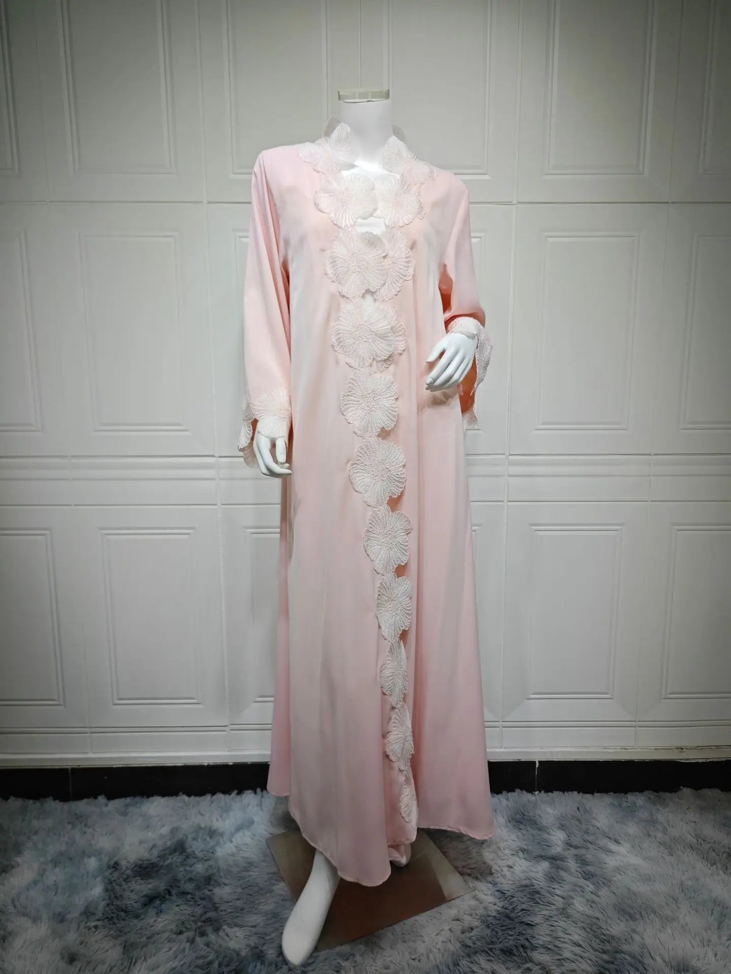 Abaya Élégante Florale Patchwork ✨