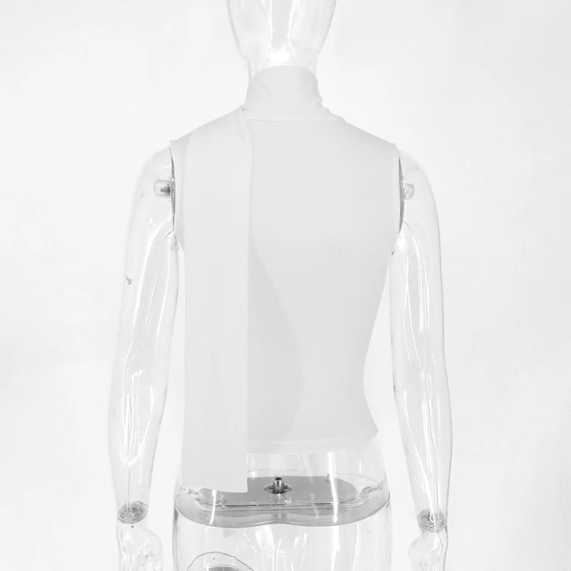 Haut bandage à col en V pour femme,