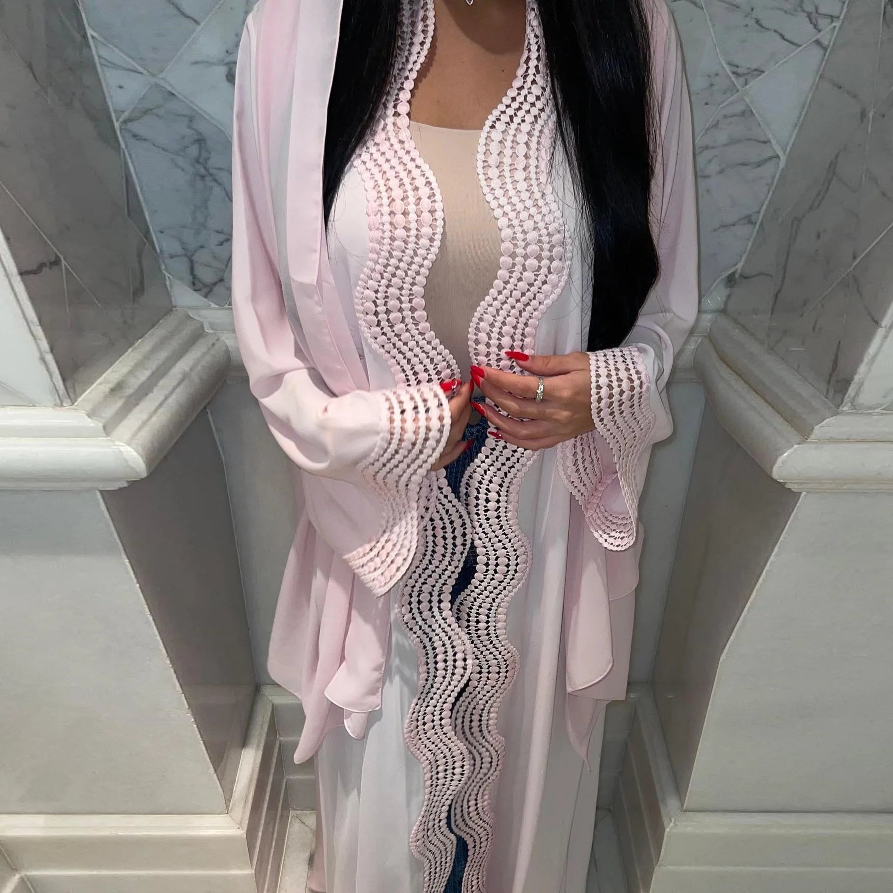 Abaya Longue Élégance Dubaï ✨