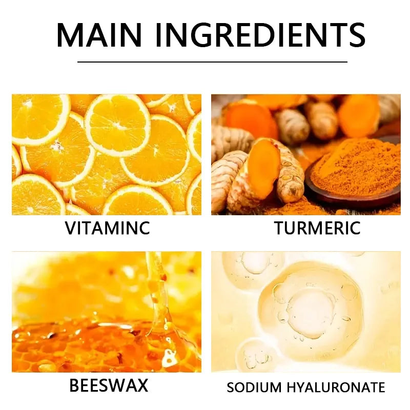 Masque à la cire pour les mains à la vitamine c et au curcuma pour les mains et les pieds, lissant la peau, masque pour les mains nettoyant en douceur, éclaircissant la peau des mains